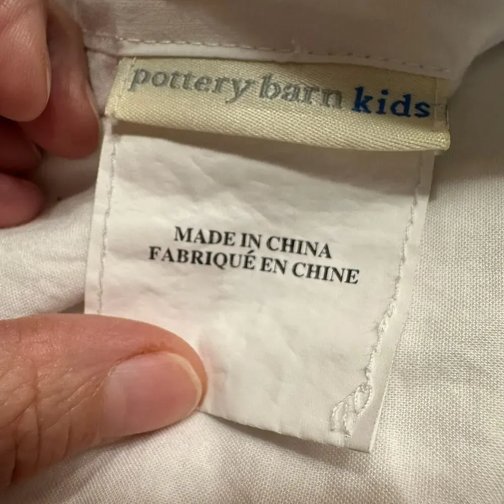 Pottery Barn Kids Pink Ribbon Floral Crib Bed Skirt Dust